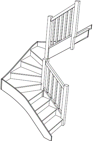 S3W3W33N Winder Staircase Right Handed