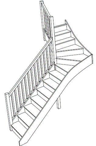 S7W32N Winder Staircase Left Handed