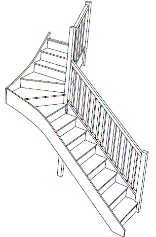 S7W32N Winder Staircase Right Handed