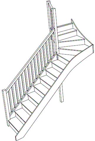 S8W31N Winder Staircase Left Handed