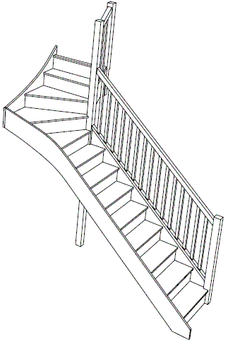 S8W31N Winder Staircase Right Handed