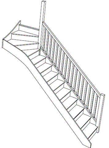 S9W3N Winder Staircase Right Handed