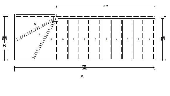 Trade Range S9W3N Winder Staircase R/H No Handrails