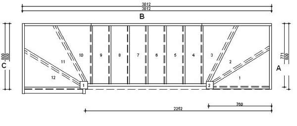 Trade Range SW36W3N 760 Winder Staircase L/H No Handrails