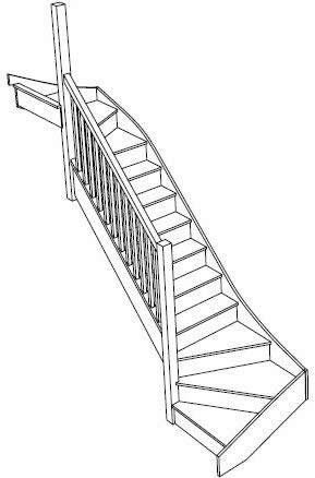 SW36W3N Winder Staircase Left Handed