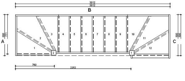 Trade Range SW36W3N 760 Winder Staircase R/H No Handrails