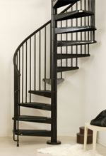 Black Civic Spiral Staircase