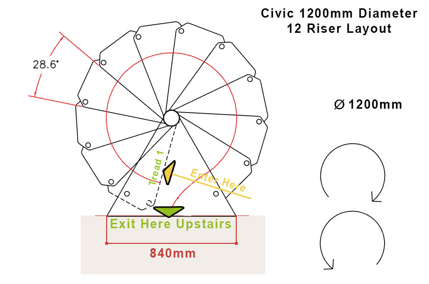 12 Riser Plan - Civic Staircase Kit