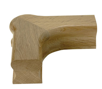 Oak HR Handrail Level Quarter Turn Cap