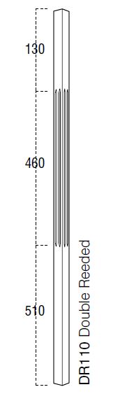 Oak 32mm Double Reed Baluster 1100mm
