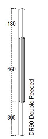 Oak 32mm Double Reed Baluster 895mm
